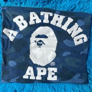 BAPE blue camo T-shirt mens size medium
